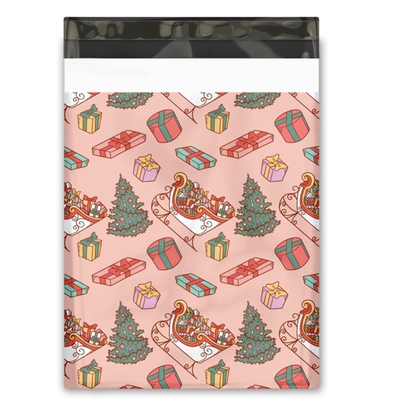 🛷 20 HOLIDAY SLEIGH Poly Mailers 10 x 13 inch - Picture 5 of 7